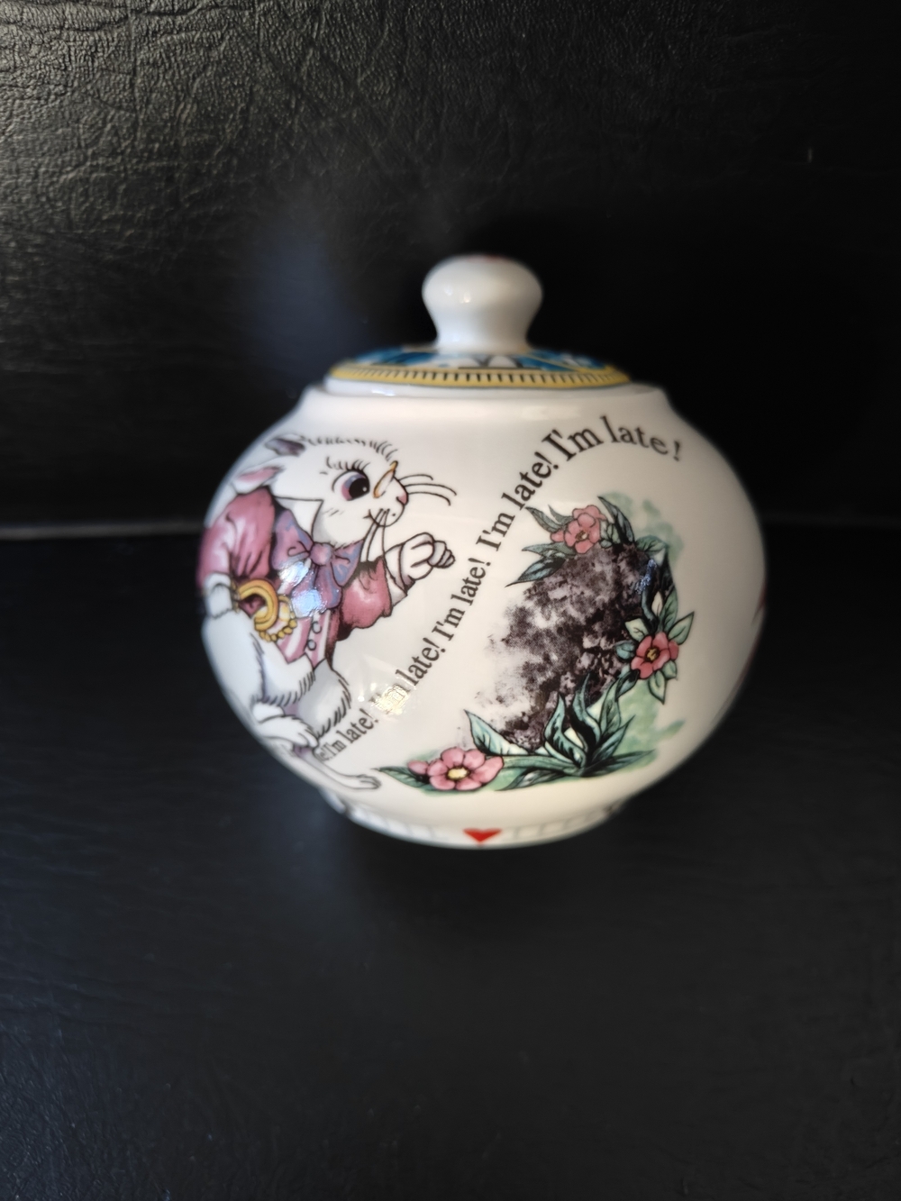 Vtg Alice in Wonderland Sugar Bowl With Lid Designed By Paul Cardew 2008